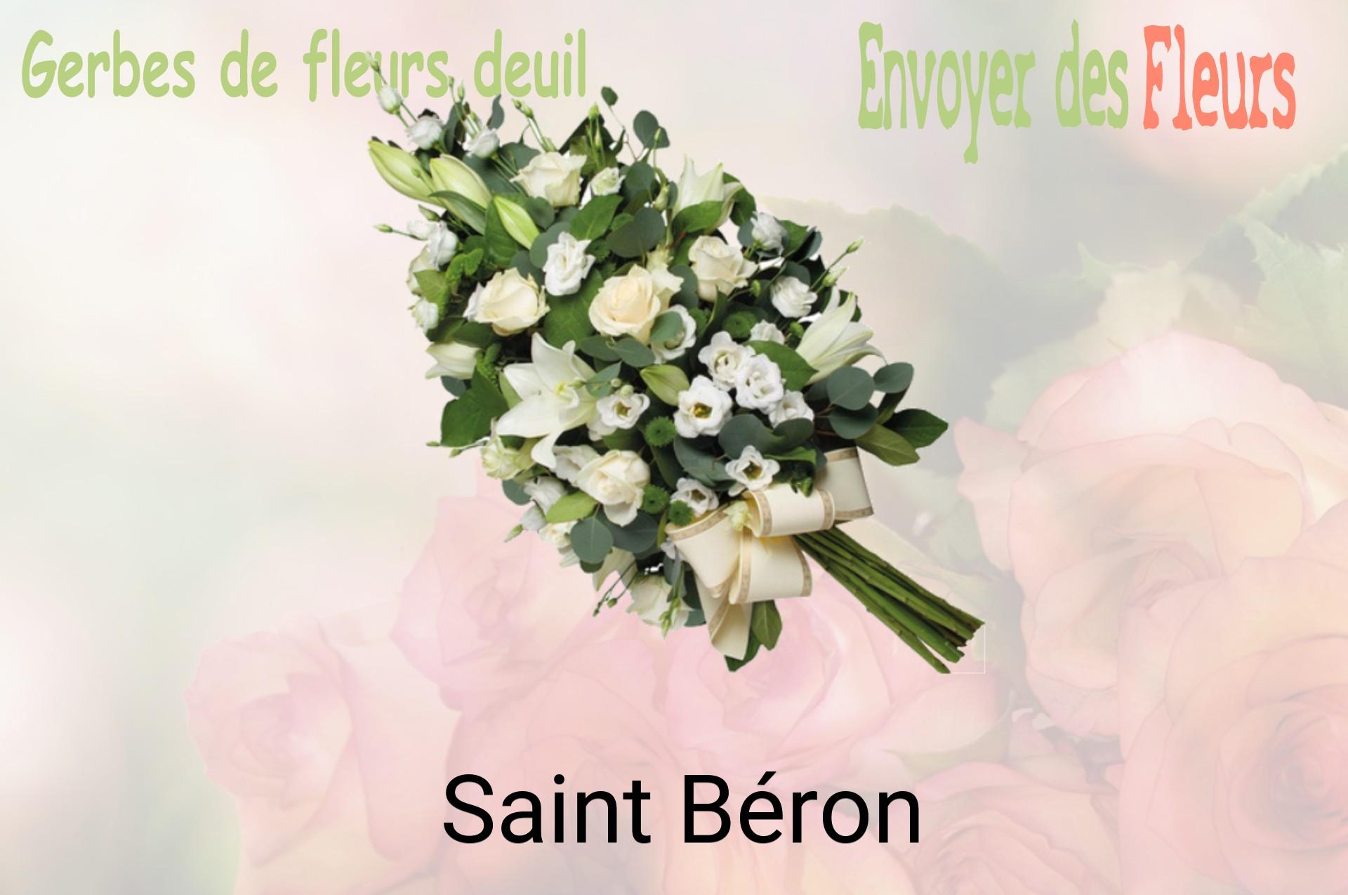 Gerbe de fleurs de deuil livrée à Saint-Béron